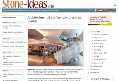 Stone Ideas.com Nov 2012 – Architecture: Like a fairytale dragon in marble